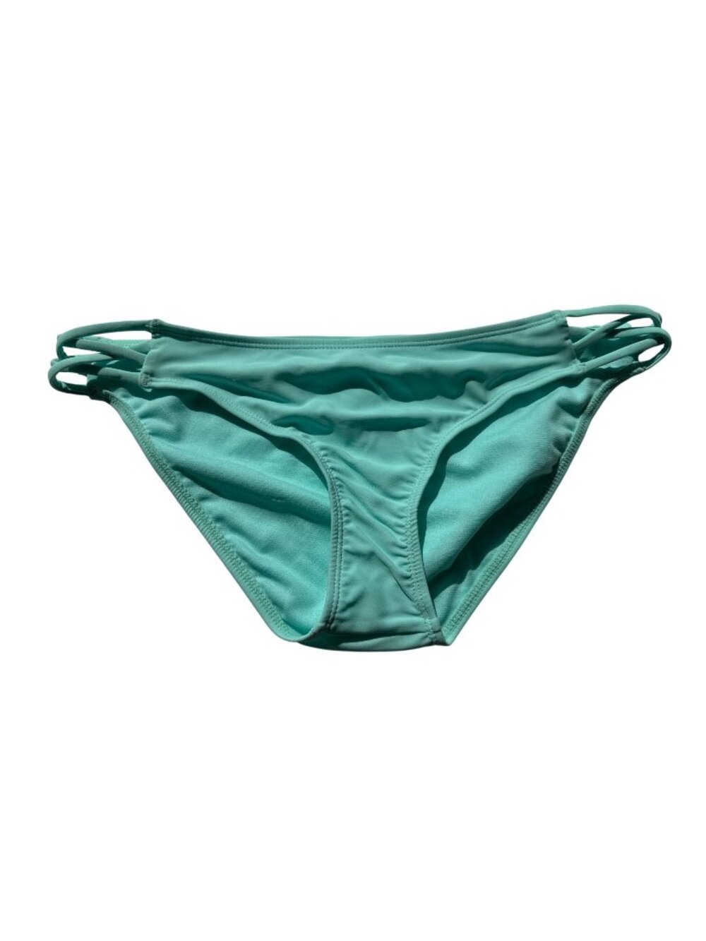 Arizona Jean Co Swim Bikini Bottom Aqua Large Strappy Design Beach Summer